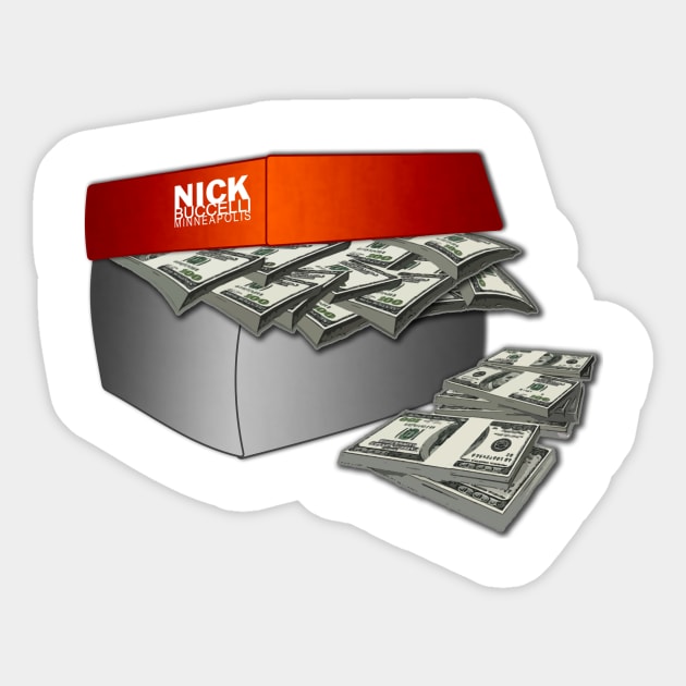 Shoe Box Money Sticker by nickbuccelli